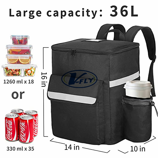 Insulated Food Delivery Backpack Bag