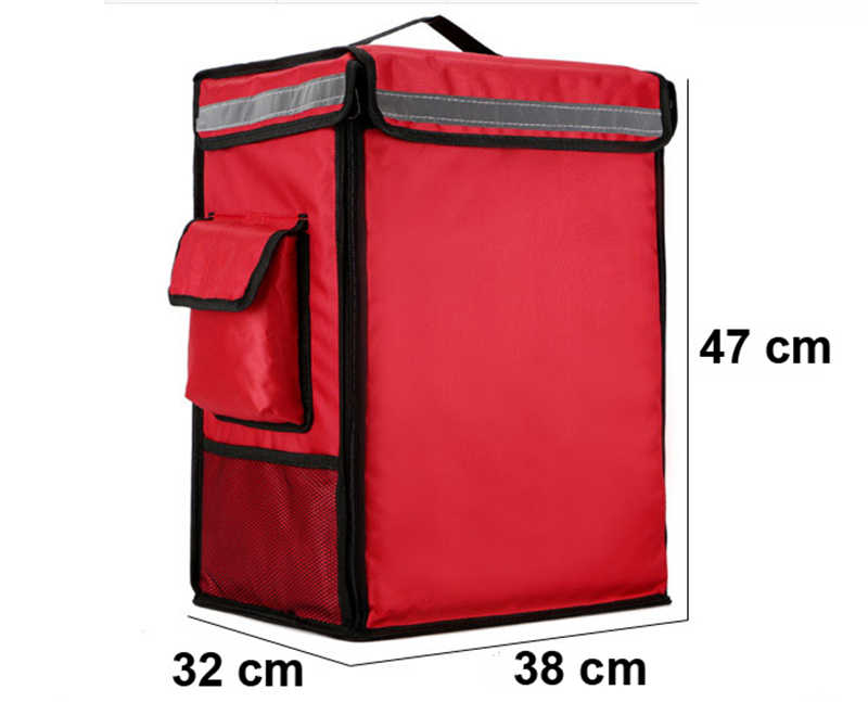 Customize Motorcycle Bike Thermal Insulated Food Pizza Delivery Bag Backpack