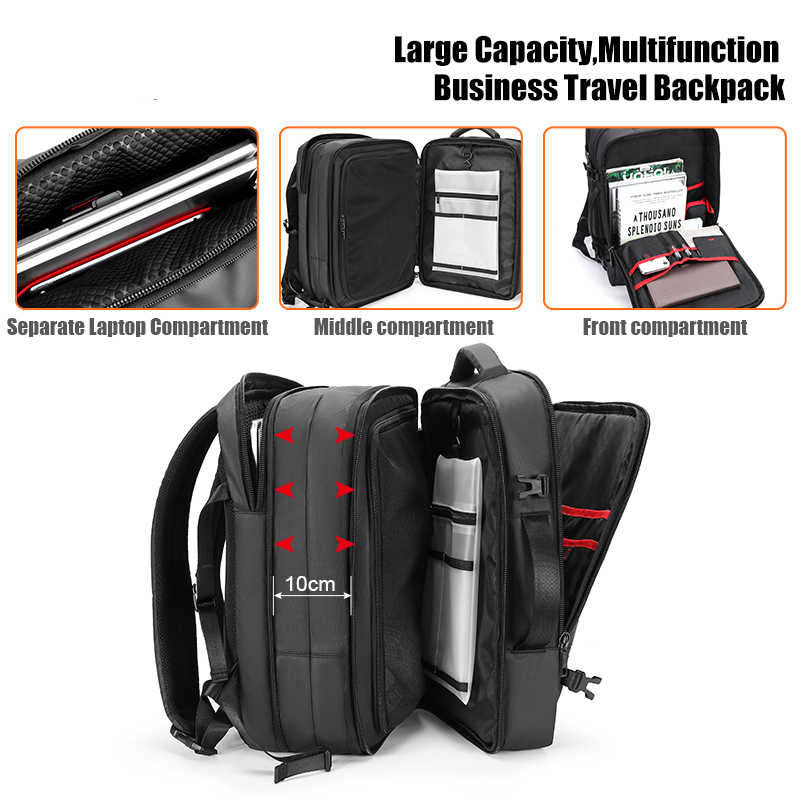 Multifunction Mens Business Laptop Travel Backpack