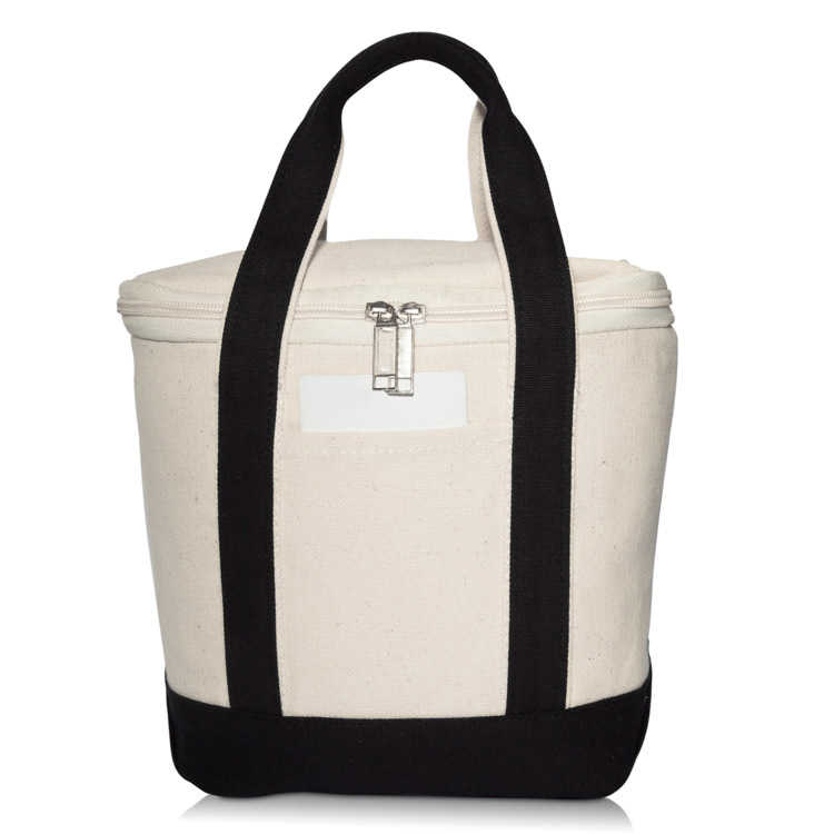 Canvas insulated lunch tote bags