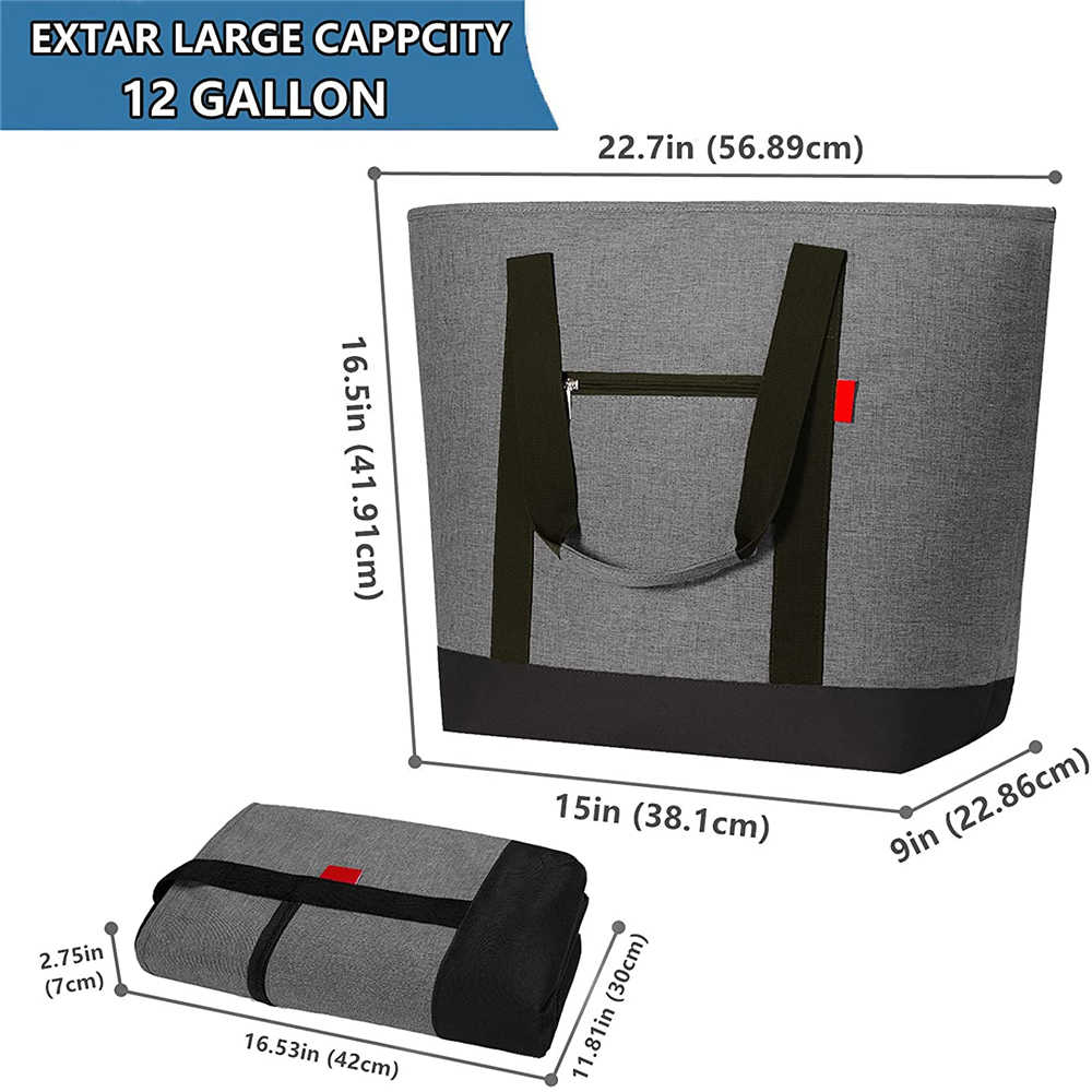 Extra large insulated tote bag