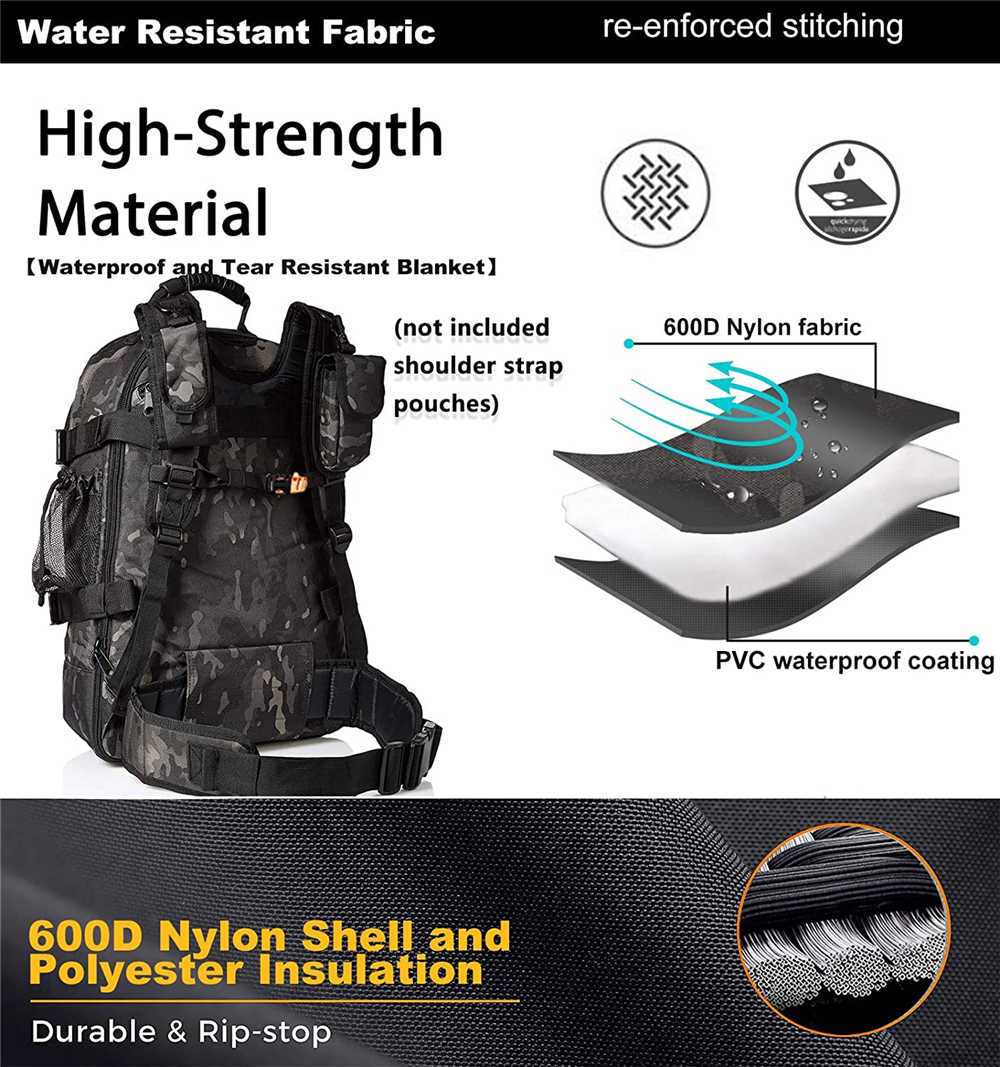 Water resistant tactical computer backpack