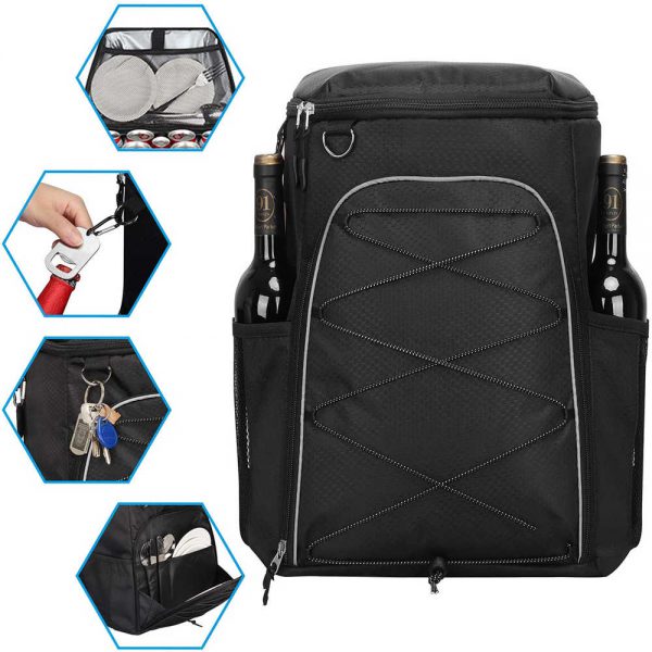Insulated lunch cooler backpack