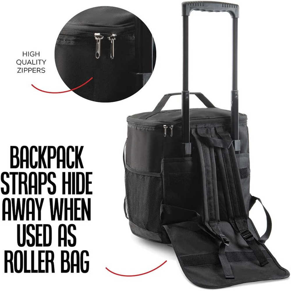 Insulated bags with wheels