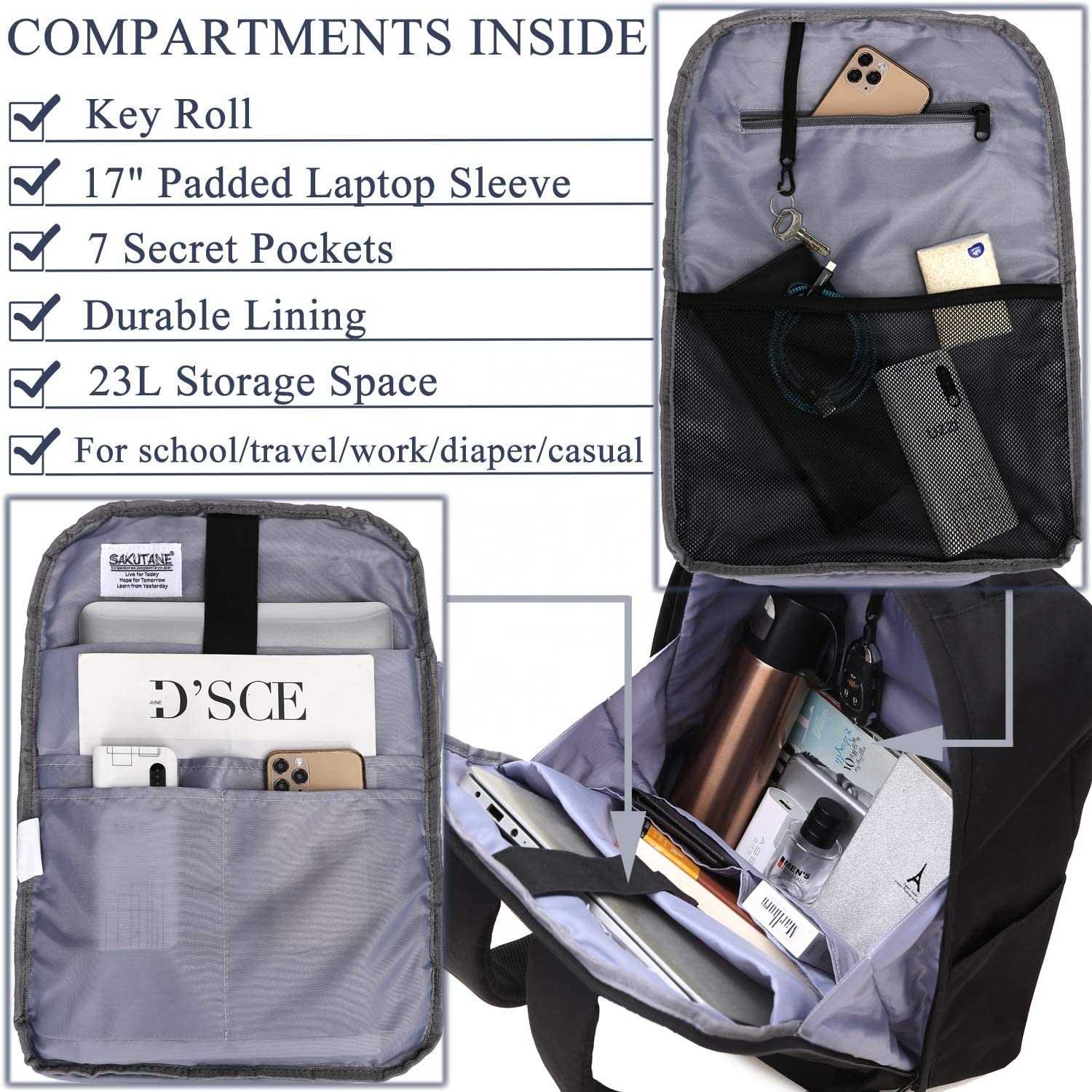 Custom backpack for laptop 17 inch