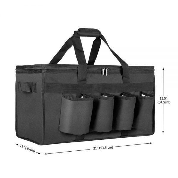 Thermal insulated food delivery bag with cup carrier