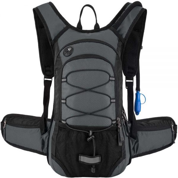 Trail running backpack with 2L water bladder