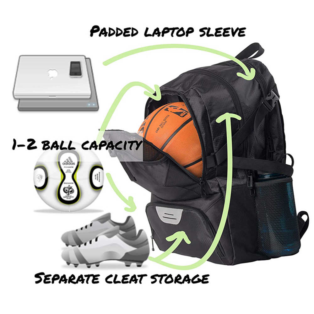 Basketball soccer backpack bag