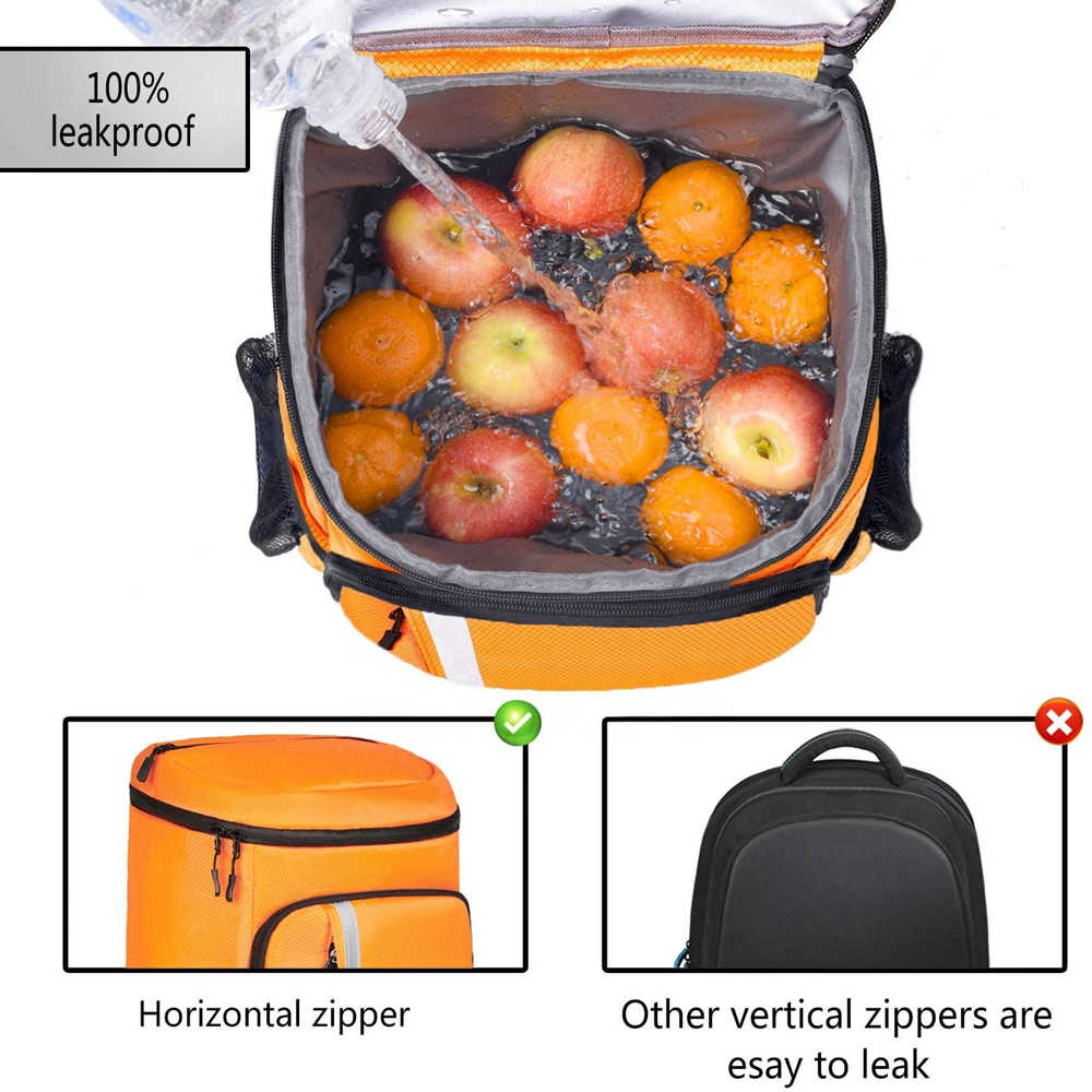 Waterproof insulated backpack cooler