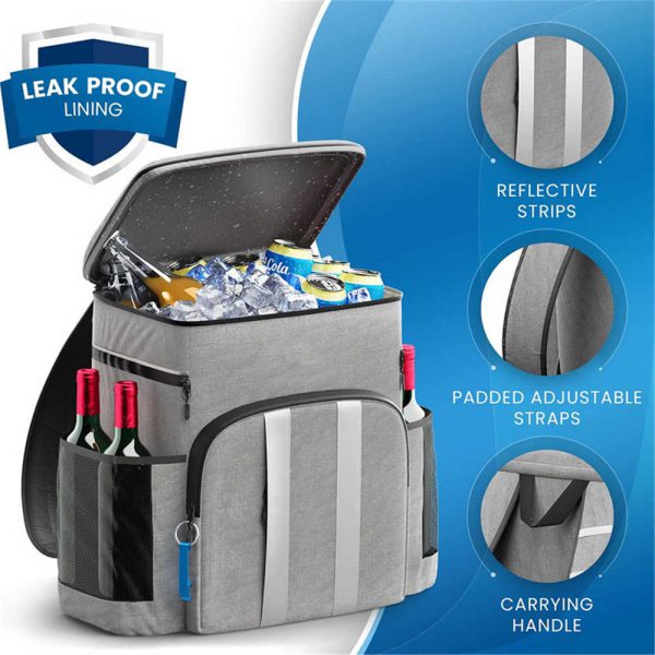 Leakproof insulated cooler backpack