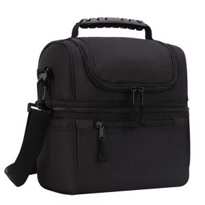 Dual compartment insulated lunch bags