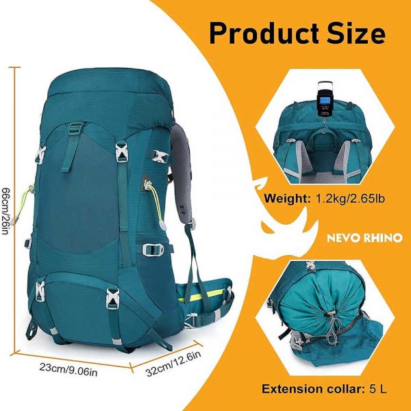 50L Internal frame hiking backpack