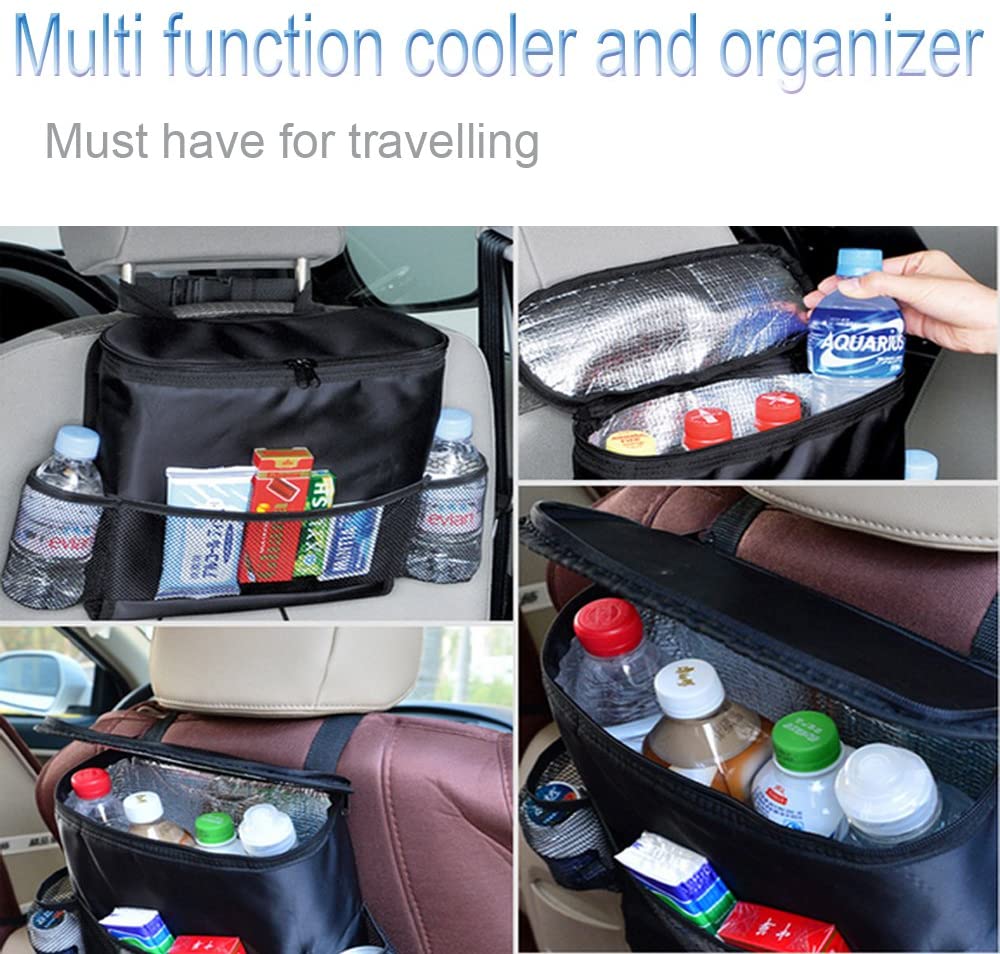 Car back seat organizer cooler